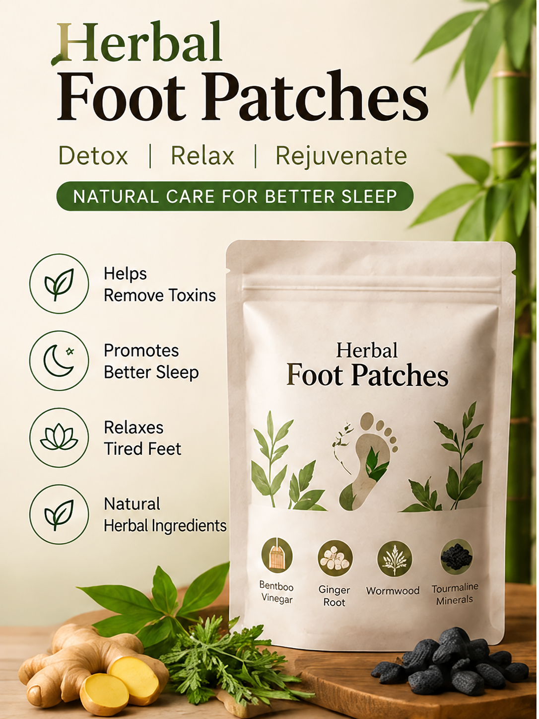 Herbal Wellness Foot Patch - Pack Of 40